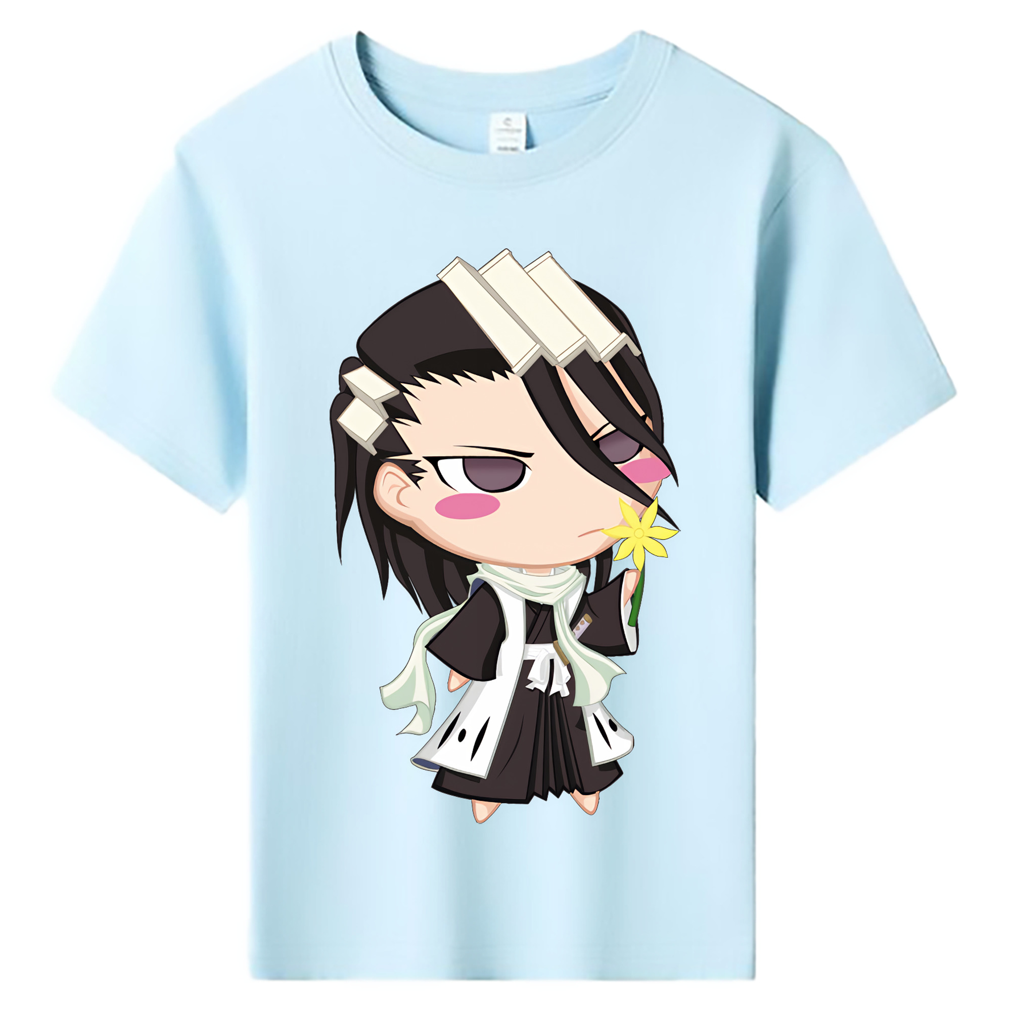 （画像用） ブリーチ くちき びゃくや BLEACH Kuchiki Byakuya 綿100％キッズTシャツ（フロントプリント）